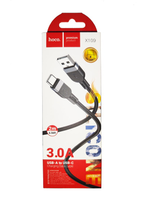 Кабель Hoco X109 Type-C Black (200см)